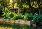 raised bed in garden