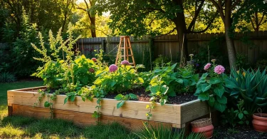 raised bed in garden